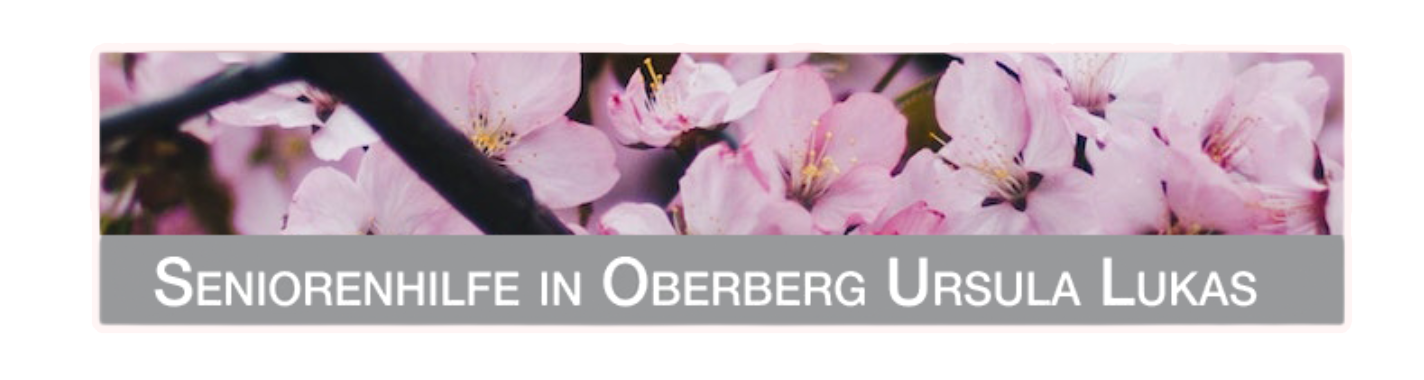 Seniorenhilfe in Oberberg Logo mit Kirschblüte als Bild